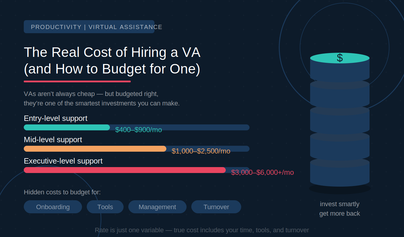The Real Cost of Hiring a Virtual Assistant (and How to Budget for One)